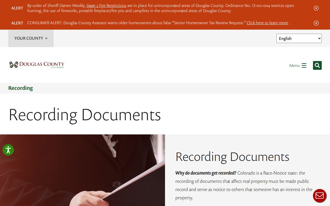 Parker previous residents research through Douglas County recording documents