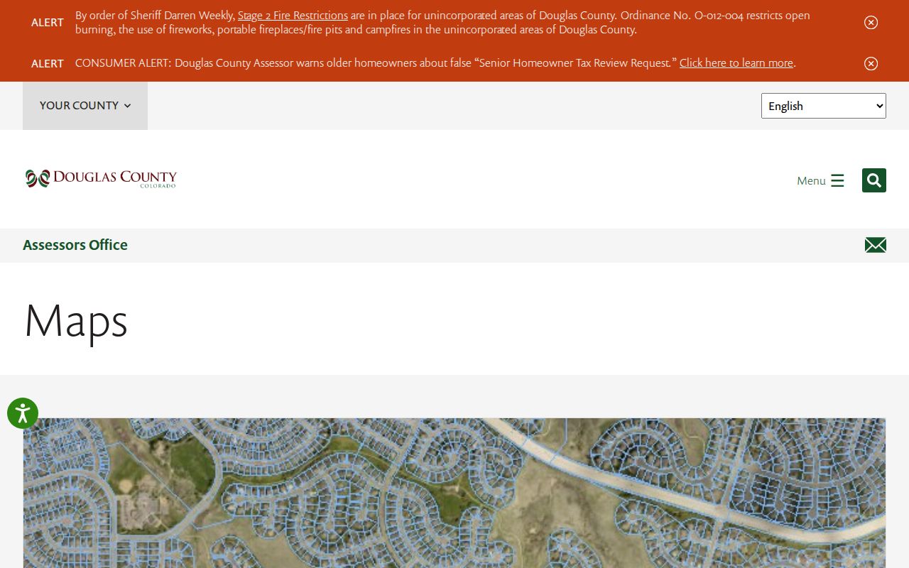 Parker street directory Douglas County Assessor residential property map layers