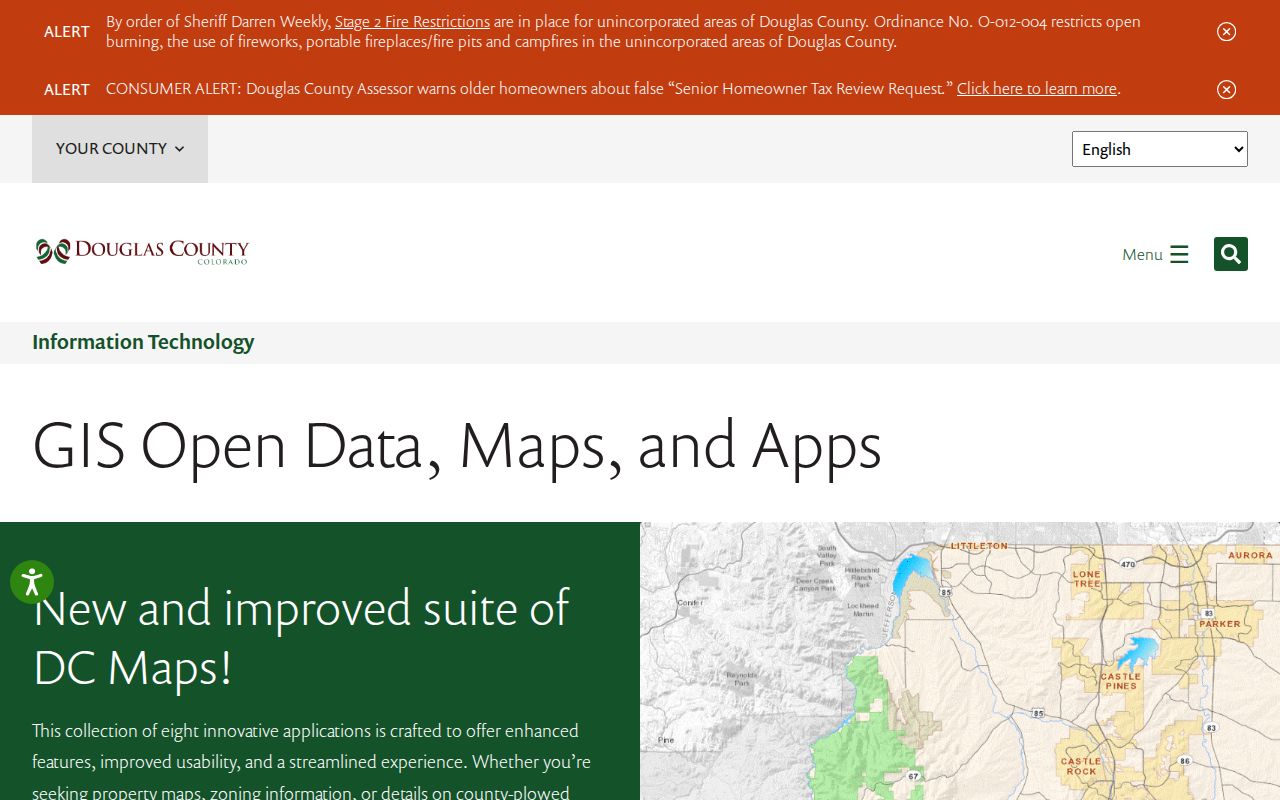 Parker ZIP code directory Douglas County GIS maps and parcel layers